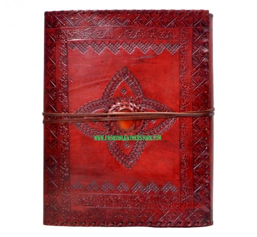 New Genuine Leather Journal Wholesaler Embossed Leather Journal Black Paper Journal Diary